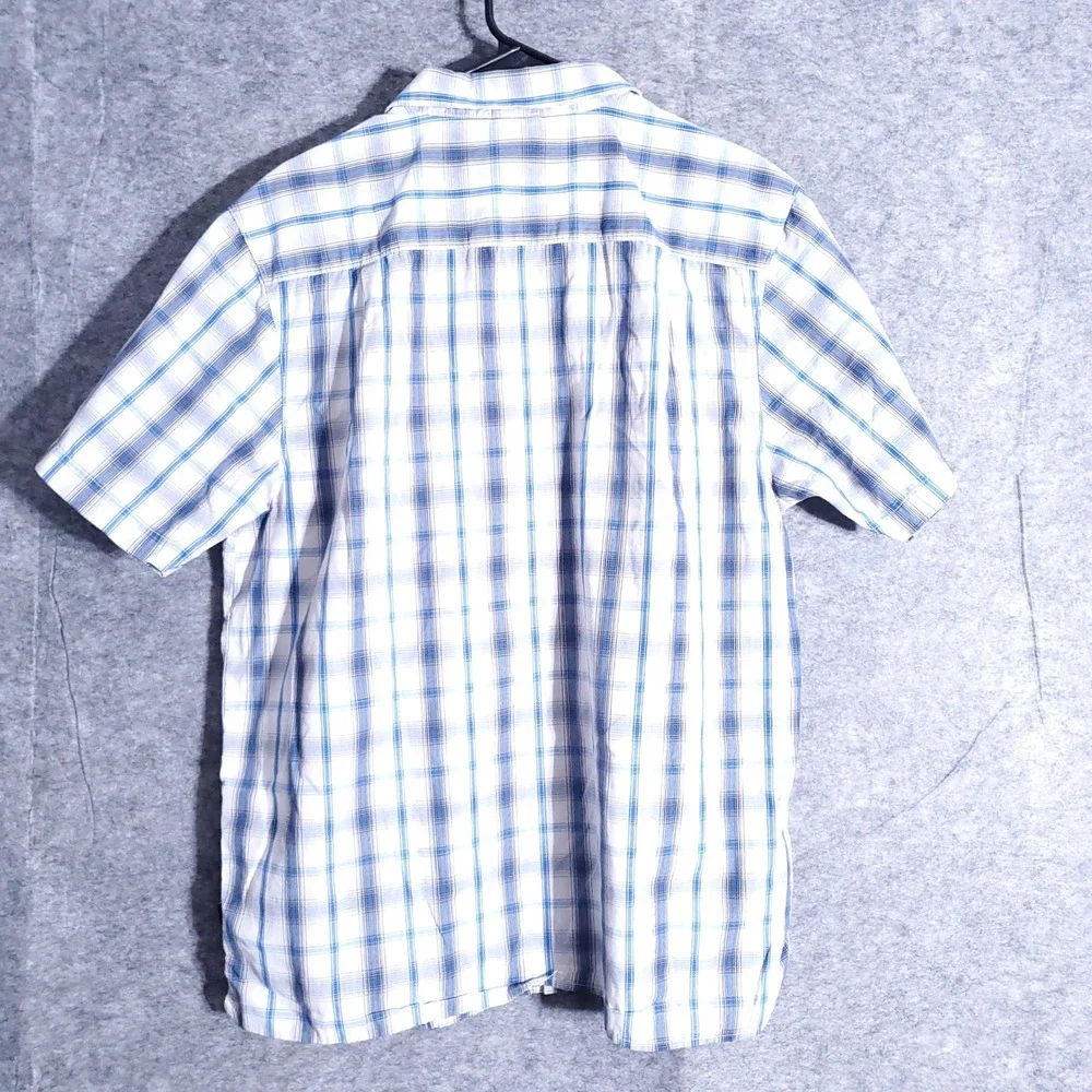 The North Face Button Up Shirt Mens‎ L Plaid Short Sleeve Casual Outdoor Hiking